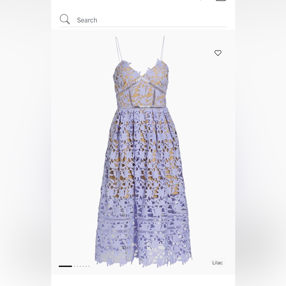 Blue Self-Portrait cutout lace dress